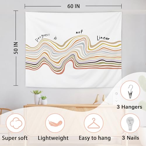 Inspirational Mental Health Tapestry - 50x60 Inch Abstract Wall Decor