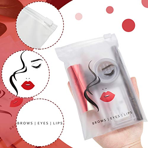 100 Pack Mini Cosmetic Zipper Bags - 4x6 Inch Waterproof Makeup Storage Pouch