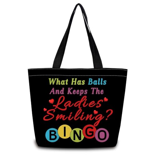Funny Bingo Tote Bag - Reusable Grocery Shopping Handbag