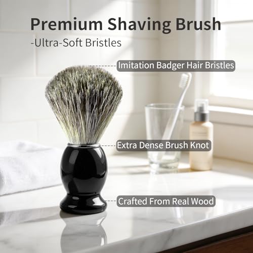 GRUTTI Shaving Kit for Men – Brush, Bowl & Cream Gift Set