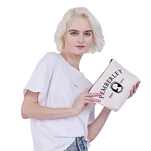 Pemberly est 1813 Book Lover Makeup Bag - Literary Travel Toiletry Organizer, Gift for Bookworms