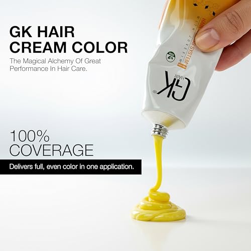 GK HAIR Color Cream 7.0 Natural Blonde - 100% Grey Coverage