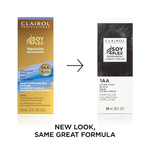 Clairol Professional Permanent Liquid Hair Color - Black/Dark Violet Brown
