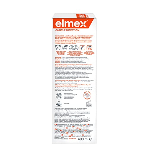 Elmex Anti-Cavity Mouthwash 400ml | Fluoride Oral Rinse for Decay Protection