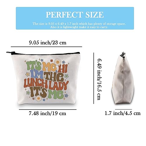 I’m Lunch Lady Canvas Zipper Pouch - Cafeteria Staff Makeup Bag Gift