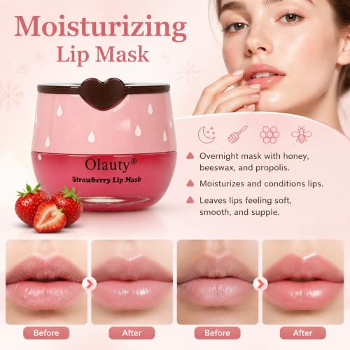 Bee Lip Balm Set 9Pcs Honey Pot Propolis Vitamin E Lip Mask