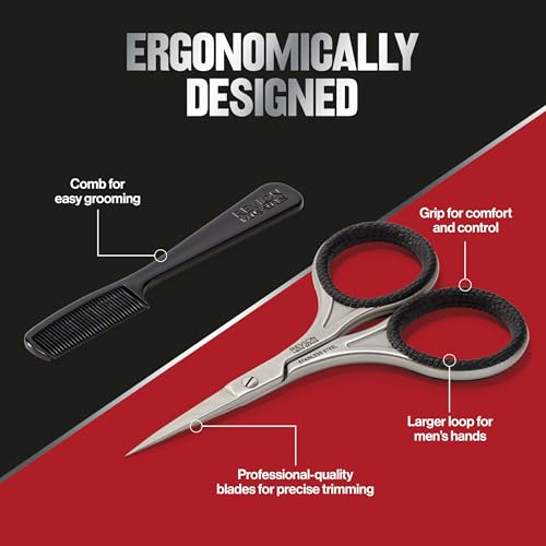Revlon Men's Facial Grooming Kit - Beard Scissors & Comb