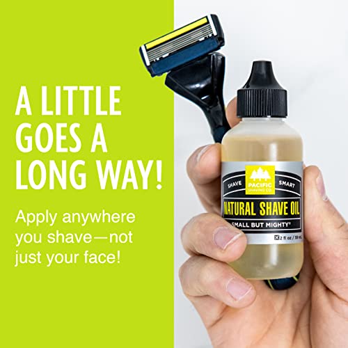 Pacific Shaving Company Natural Shaving Oil 0.5 Fl Oz - Reduces Nicks & Razor Burn, Moisturizes Skin