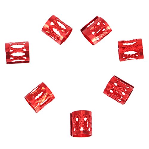 100PCS Colorful Metal Dreadlock Hair Beads & Cuffs for Braiding, Hair Jewelry
