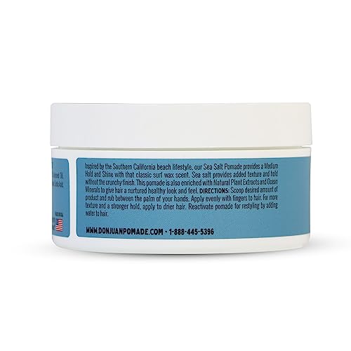 Don Juan Sea Salt Pomade 4 oz - Medium Hold, Surf Wax Scent