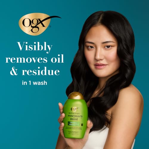 OGX Clarifying Strength + Rosemary Mint Shampoo 13 fl oz | Oil & Residue Removal