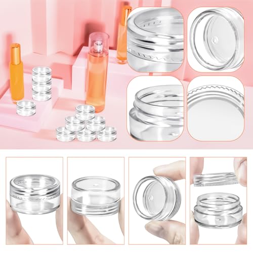 200PCS 5g Clear Plastic Jars with Lids for Travel & Samples