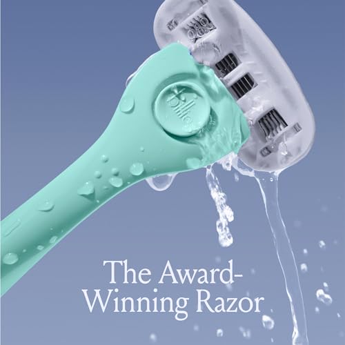 Billie Razors for Women, Minty - 1 Handle, 4 Refills & Magnetic Holder
