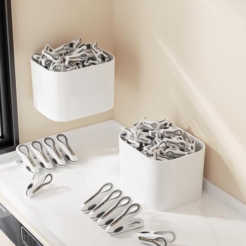 Heavy Duty Plastic Clothespins with Storage Box - 36 Pack