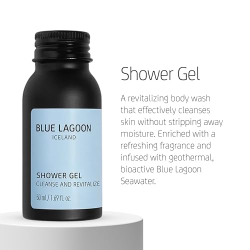 Blue Lagoon Shower Gel - Revitalizing Body Wash 50ML - Lightweight Gel Texture & Soft Fragrance