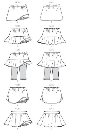 McCall M6918 Children's Skorts Pattern Size CCE (3-6)