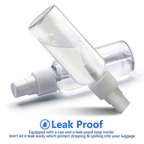 4oz Clear Spray Bottles Set - Refillable Travel Mist Bottles (3 Pack)