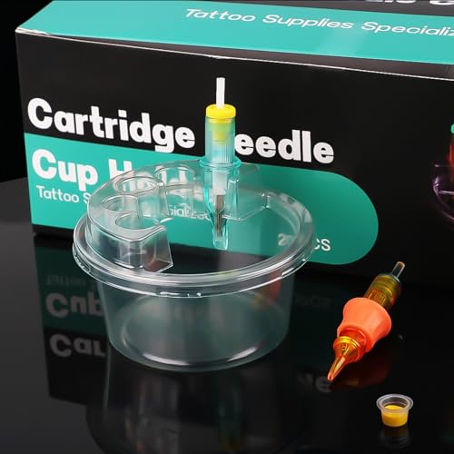 40PCS Disposable Tattoo Cartridge Cup Holder - Clear Plastic Trays