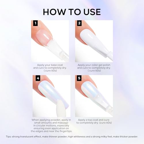 Ownest Neon Chrome Nail Powder Set - 2 Pcs Iridescent Glitter Pigment