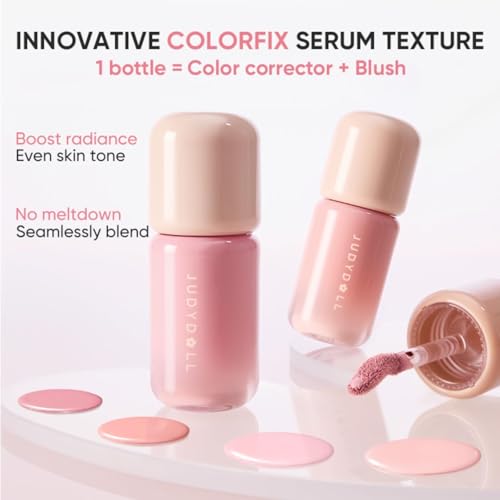 JUDYDOLL Liquid Blush Serum #04 Rosewood - High Pigment, Buildable Cream Blush