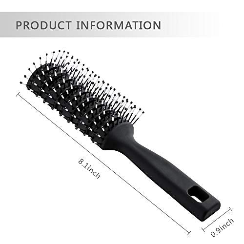 Vented Styling Brush for Quick Blow Drying, Black