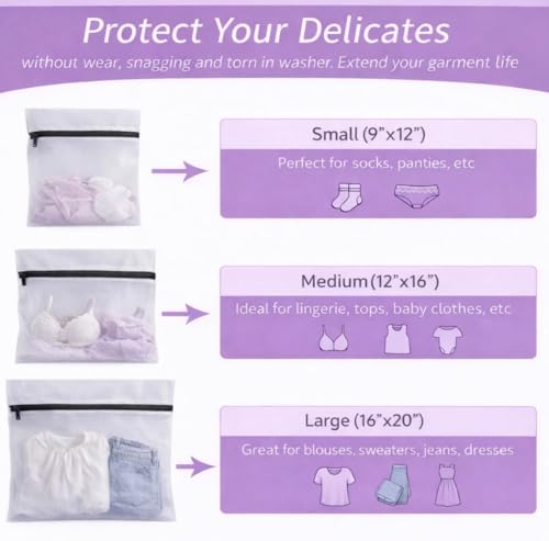 Complete Laundry Care Set - 3 Mesh Wash Bags & 2 Wool Dryer Balls