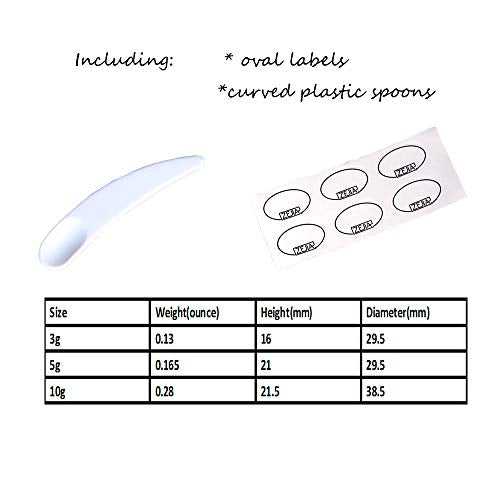 3g Sample Containers with Lids - 25 Pack for Cosmetics & Makeup