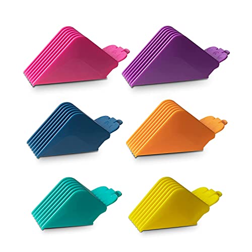 LAVEST 6-Piece Color-Coded Clipper Guard Set for Wahl Hair Clippers (1.25"-2.5")