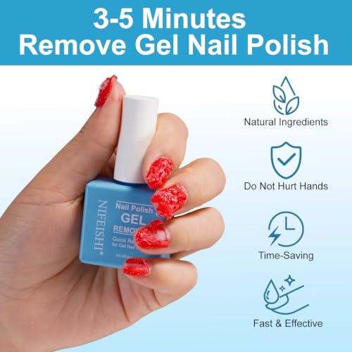 NIFEISHI Gel Nail Polish Remover - Quick & Easy 3-Pack, 15ml