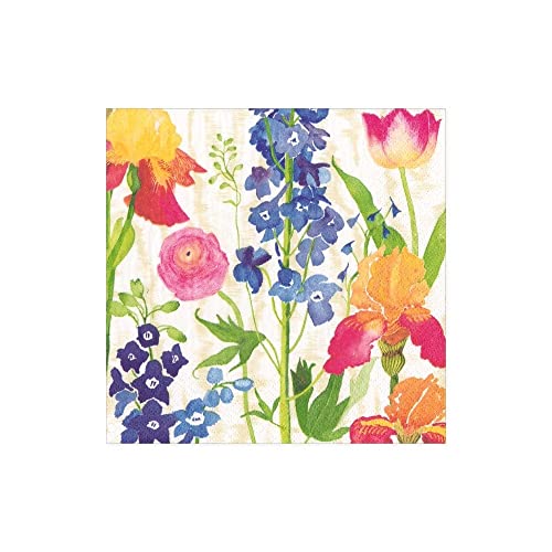 Caspari Summer Garden Paper Cocktail Napkins - 20 Pack, Eco-Friendly