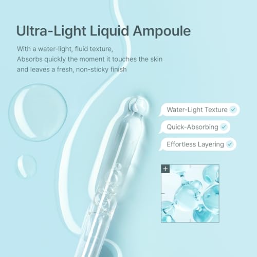 ACWELL Real Aqua Balancing Ampoule - Hydrating Serum with Hyaluronic Acid & Sea Water for Sensitive Skin, 1.18 fl oz