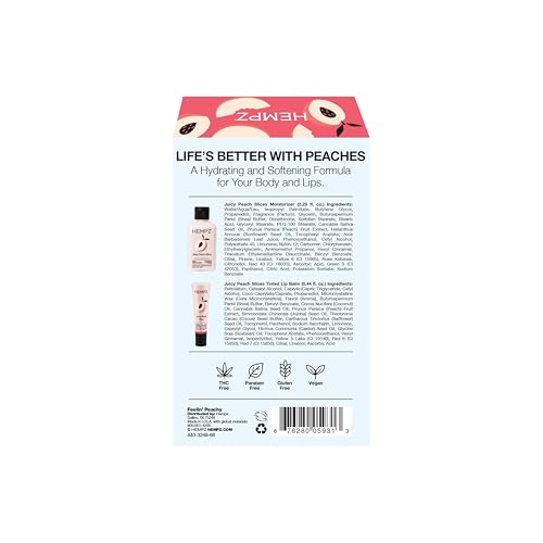 Hempz Feelin' Peachy Mini Body Lotion & Lip Balm Set - 2 Pack