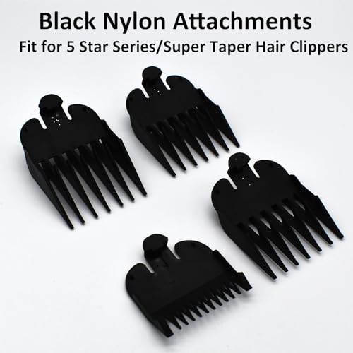 4-Piece Hair Clipper Guard Set for Wahl, 1/8" to 1/2" Cutting Guides