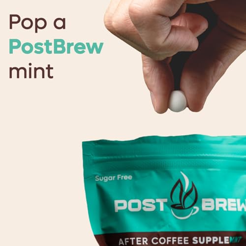 PostBrew Sugar-Free Peppermint Mints for Coffee Drinkers - 30 Count