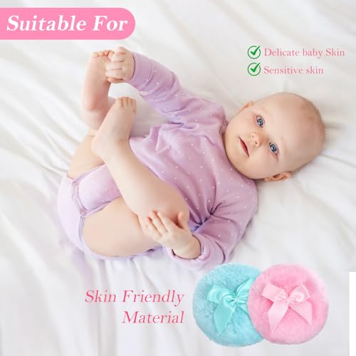 Fluffy Body Powder Pad Set - 4 Reusable Makeup Puffs in 4 Colors