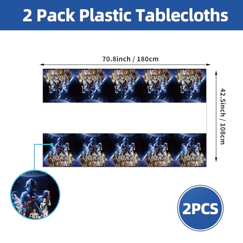 Star Wars Disposable Tablecloths - 2 Pack 70"x42" for Kids' Parties
