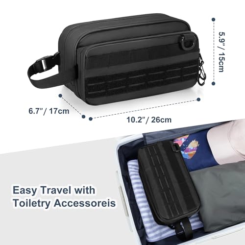 Prokva Large Tactical Toiletry Bag for Men, Waterproof Travel Dopp Kit