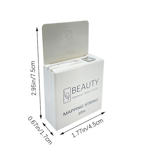 Pre-Inked Brow Mapping String for Microblading - 32ft White