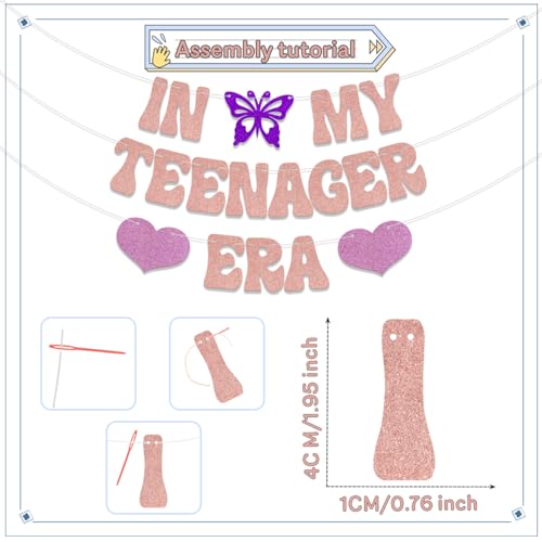 In My Teenager Era Banner - 13th Birthday Party Decorations