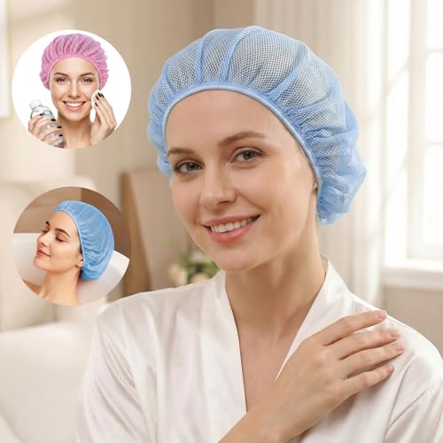 Tyqour 4 PCS Colorful Hair Nets for Sleeping - Comfortable Sleep Bonnets
