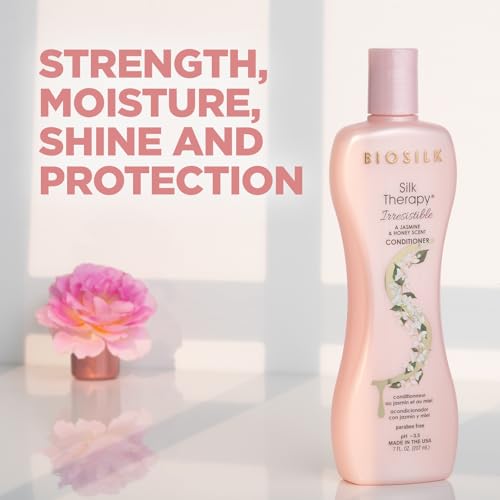 BioSilk Silk Therapy Irresistible Conditioner, Jasmine & Honey, 7 Oz (Pack of 2)