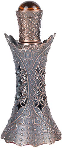 Nerien Bronze Vintage Perfume Bottle - Refillable 15ml Essential Oil Container