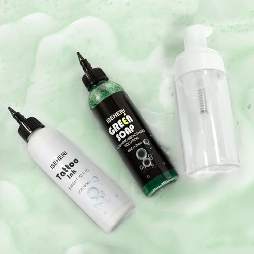 Iseheri Professional Tattoo Ink & Green Soap Bundle - 4oz Artist Set