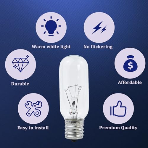 40W Incandescent Light Bulb Replacement for Samsung Microwave - 2-Pack
