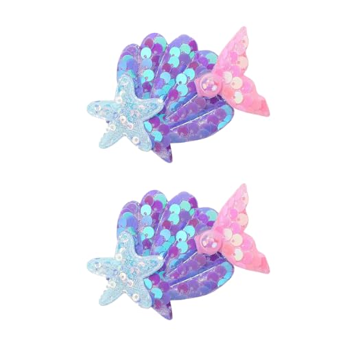 Mermaid Hair Clips - Starfish & Shell Hair Pins for Girls