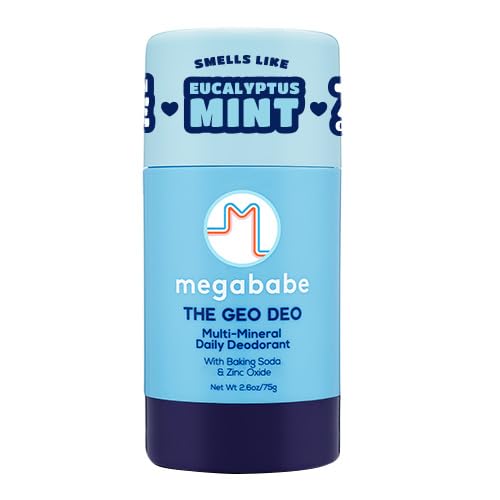 Megababe Geo Deo Natural Deodorant - Eucalyptus Mint, 2.6 oz