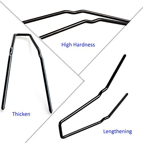 ROCST 3-Inch U-Shaped Hair Pins for Ballet Buns, Black - 12 Pack