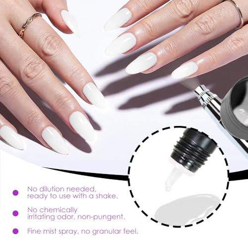 FAVAI 6-Pack White Airbrush Gel Nail Polish - HEMA Free French Ombre Set
