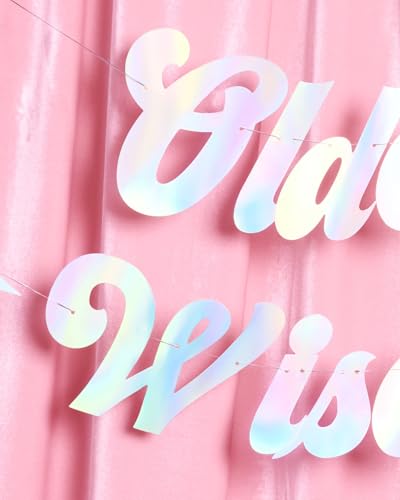 Iridescent Older Wiser Hotter Banner - 3 Ft Birthday Decor
