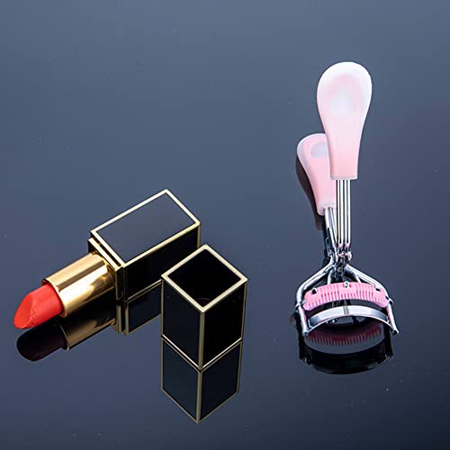 MERVK Stainless Steel Eyelash Curler with Built-in Comb & 5 Pads
